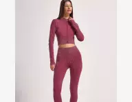 Sport leggings de sport côtelé pour femmes 