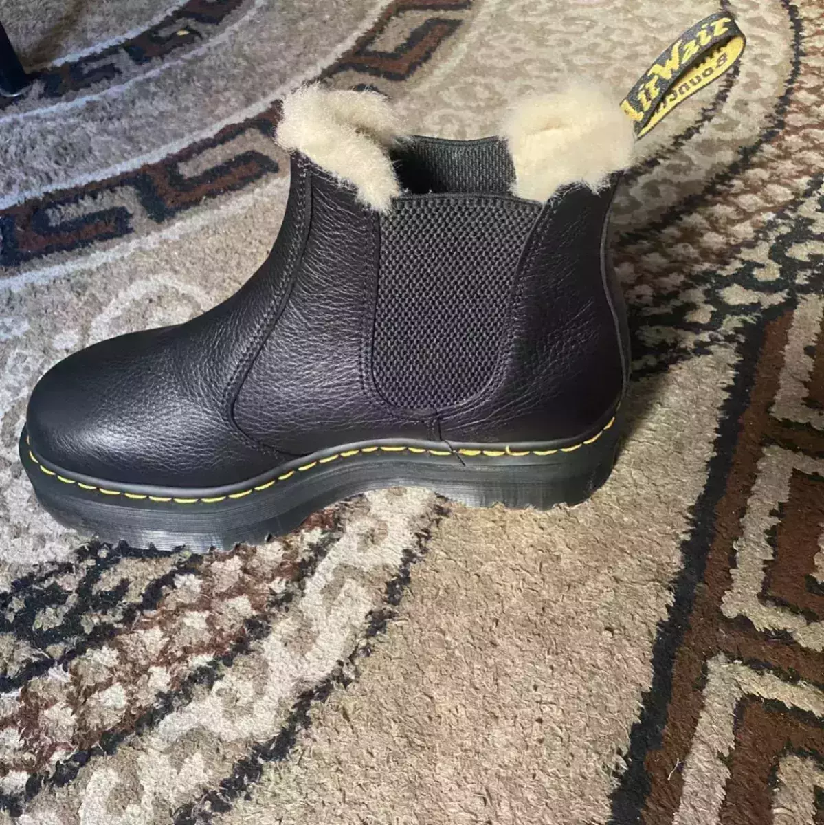 Chaussures Dr. Martens  2976 QUAD - Bottines à plateau - black/natural taille 44 à 45 