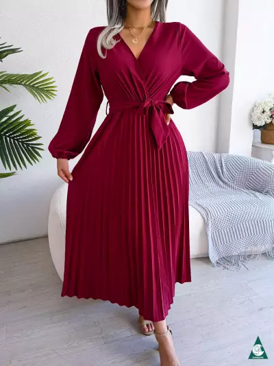 Robe maxi plissée