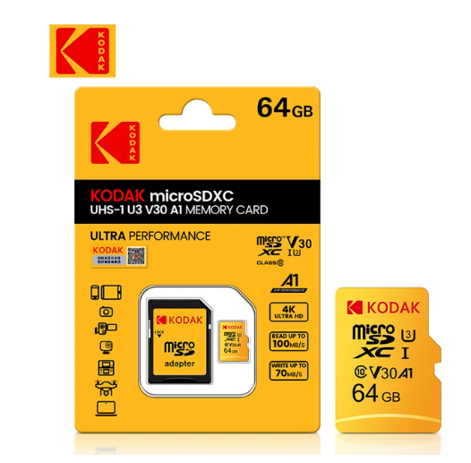 Carte Micro SD KODAK, Carte SD 64 go