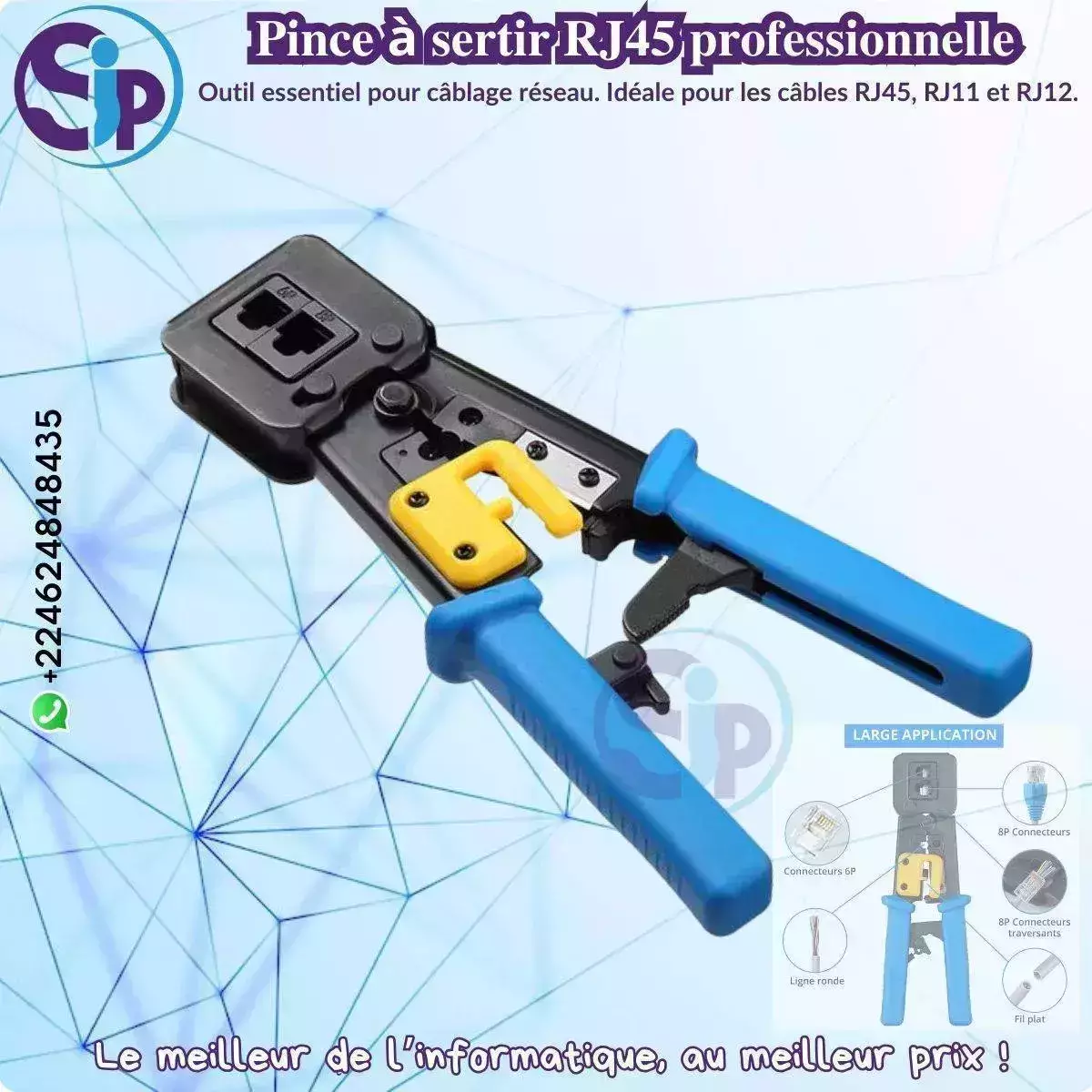 Pince à sertir RJ45 professionnelle
