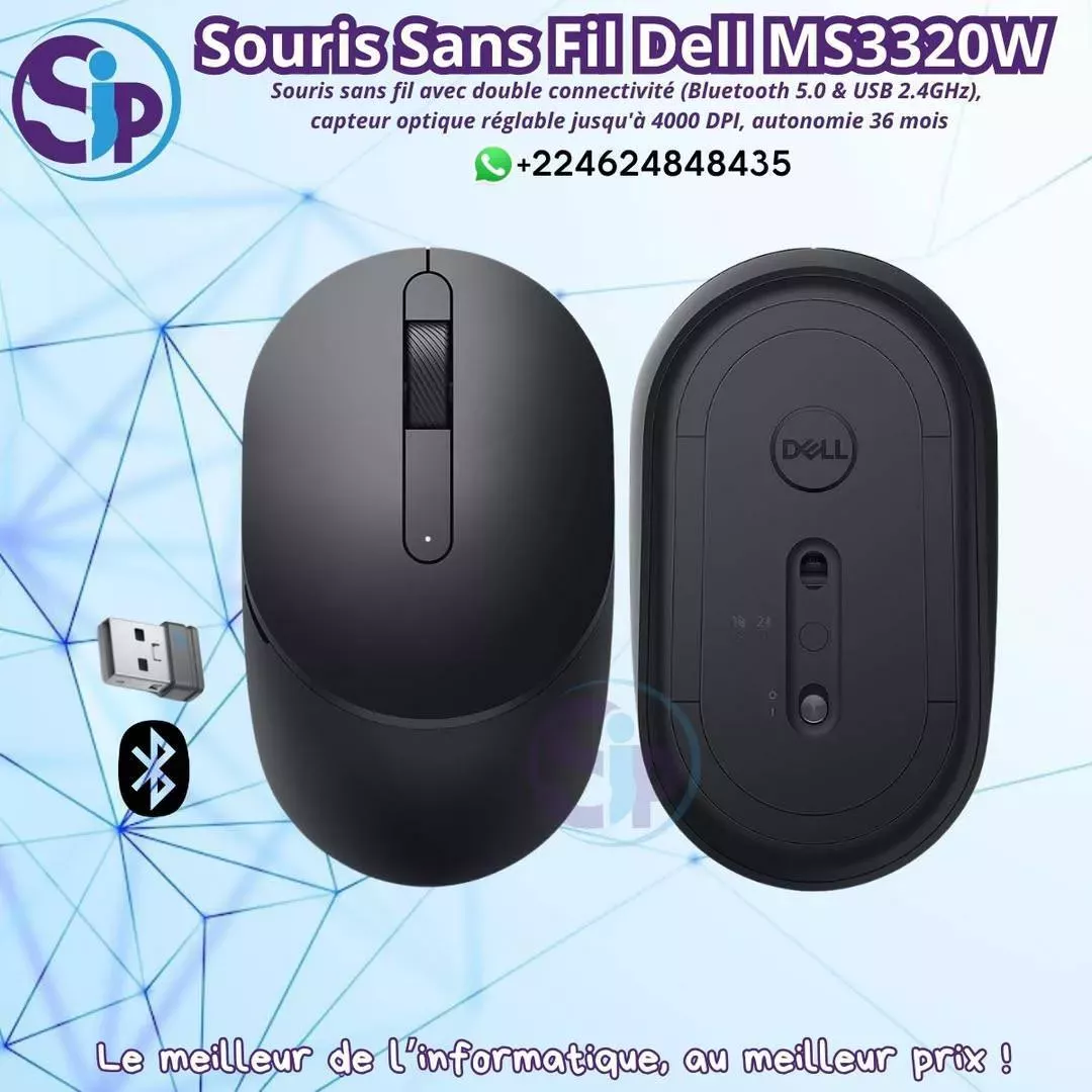 Souris Sans Fil Dell MS3320W - Bluetooth